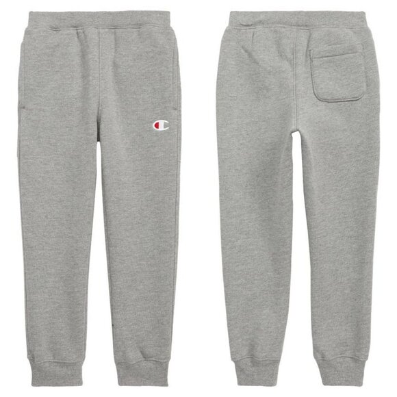Champion Fleece Jogger Pants Size Medium Sweatpants Medium Grey Heathered Kids - Picture 1 of 15